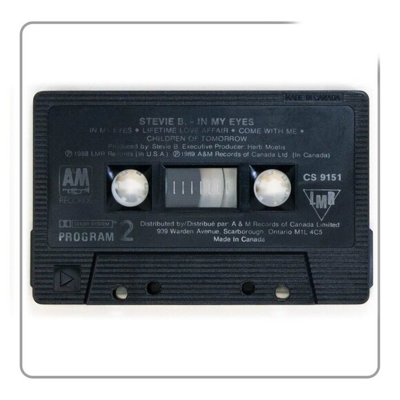 Stevie B-In My Eyes 1989 - Audio Tape Cassette - Picture 2 of 2